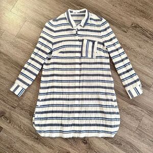 Pearl By Lela Rose Striped Button Up Dress